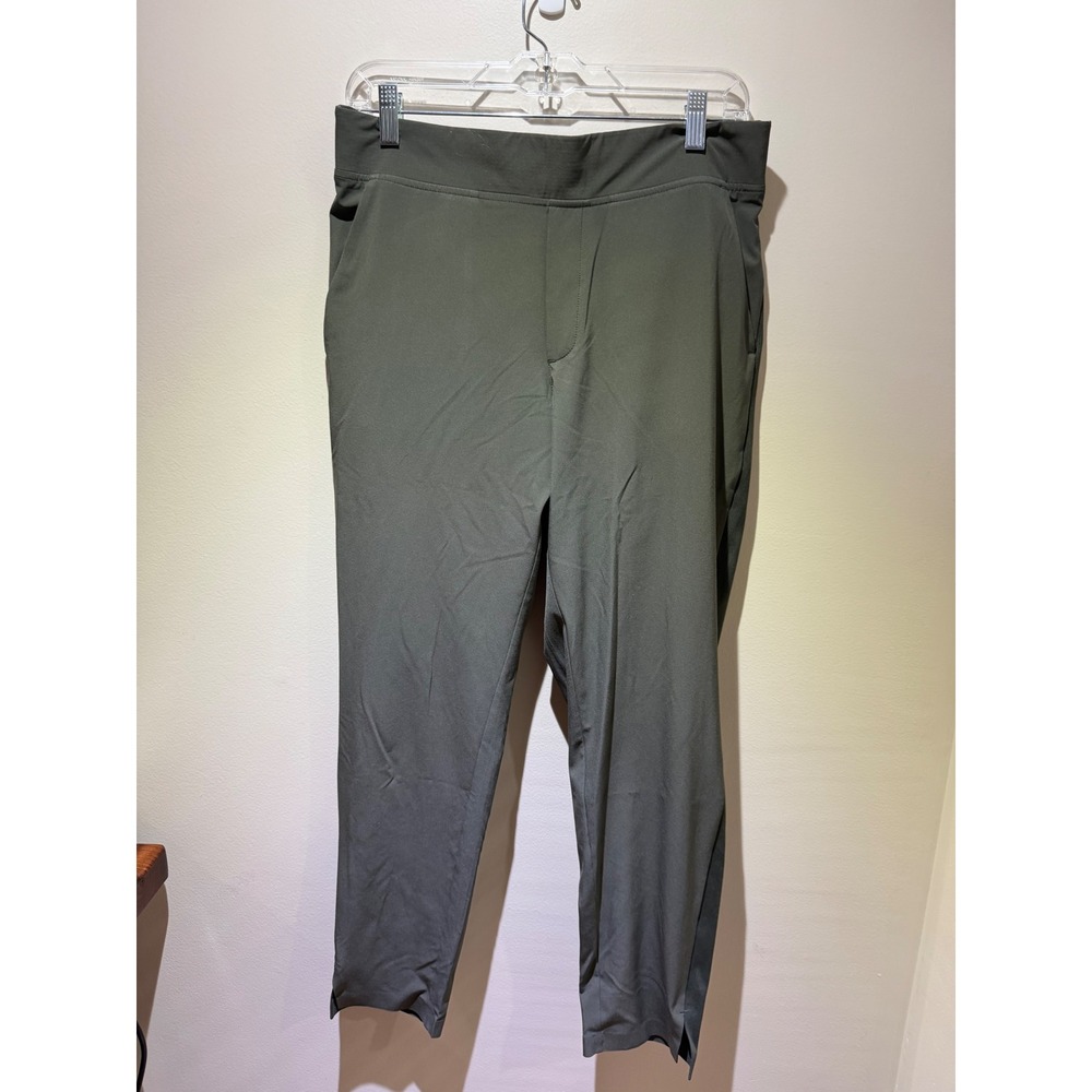 Athleta Brooklyn Ankle Pants Womens 8 Olive Green Tapered Stretch Travel Pant
